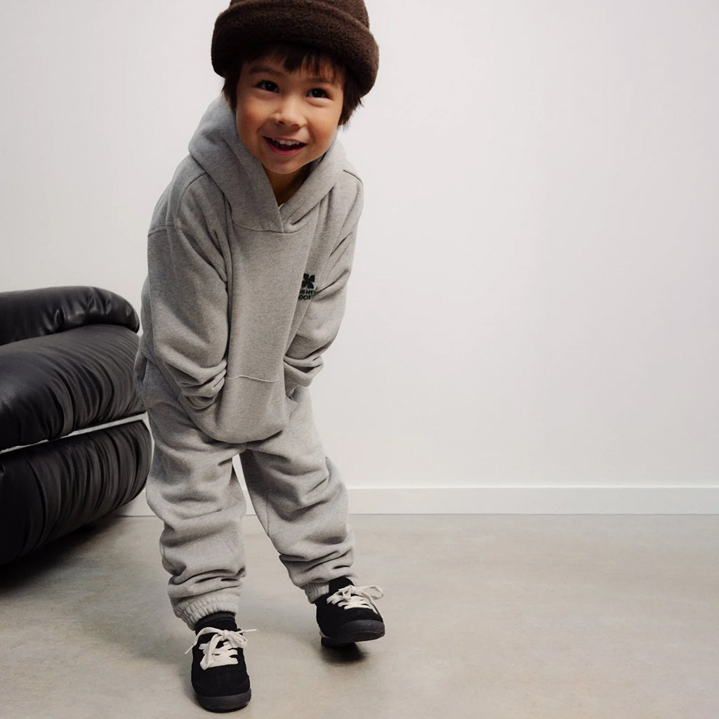 The New Society Child TNS Logo Sweatpants Mid Grey Melange