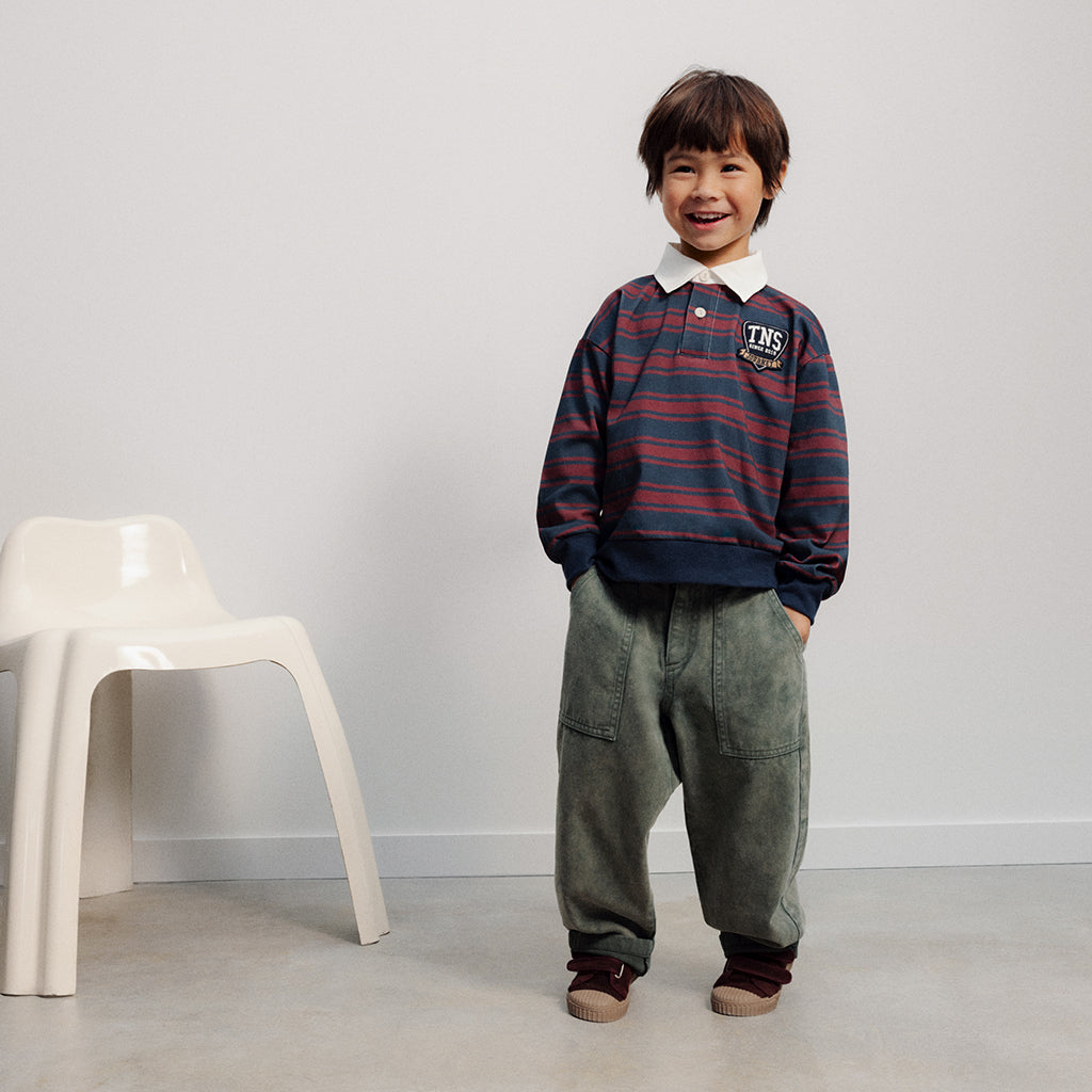 The New Society Child Baggy Pants Tea Leaf Green