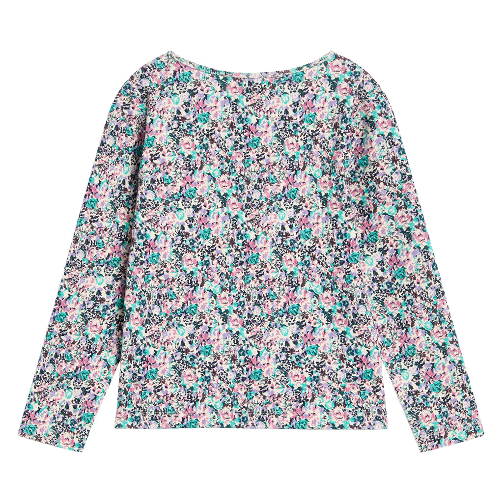 The New Society Child TNS Rib T-shirt Ashby Blue Floral Print