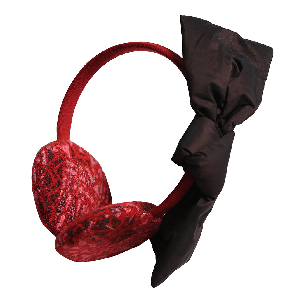 Tia Cibani Kids Child Puno Bow Earmuffs Rose Red