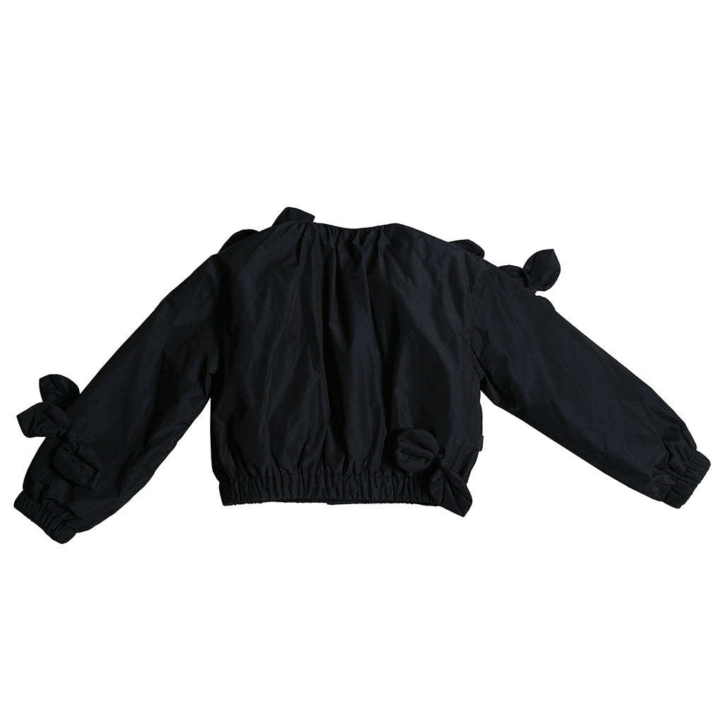 Tia Cibani Kids Child Estrella Bow Bomber Jacket Sapphire Navy Blue
