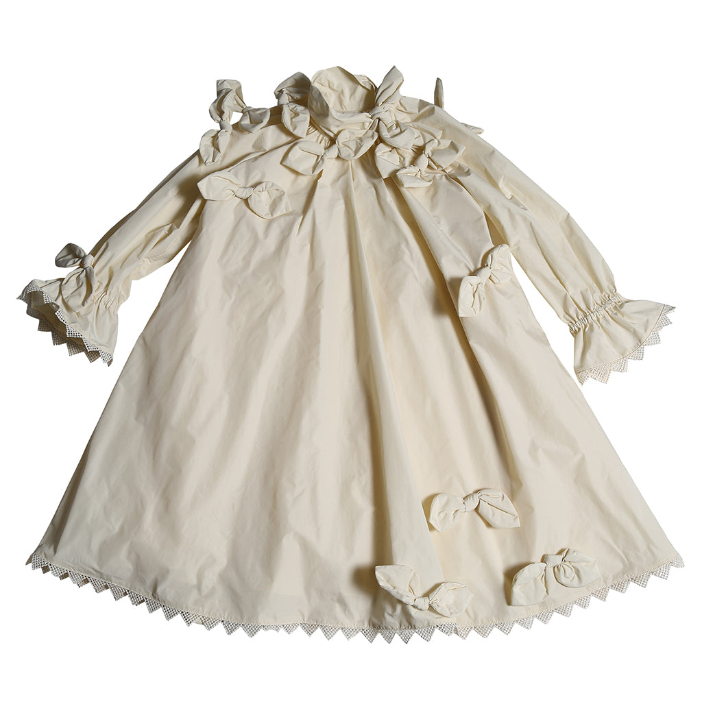 Tia Cibani Kids Child Estrella Bow Dress Opal Cream