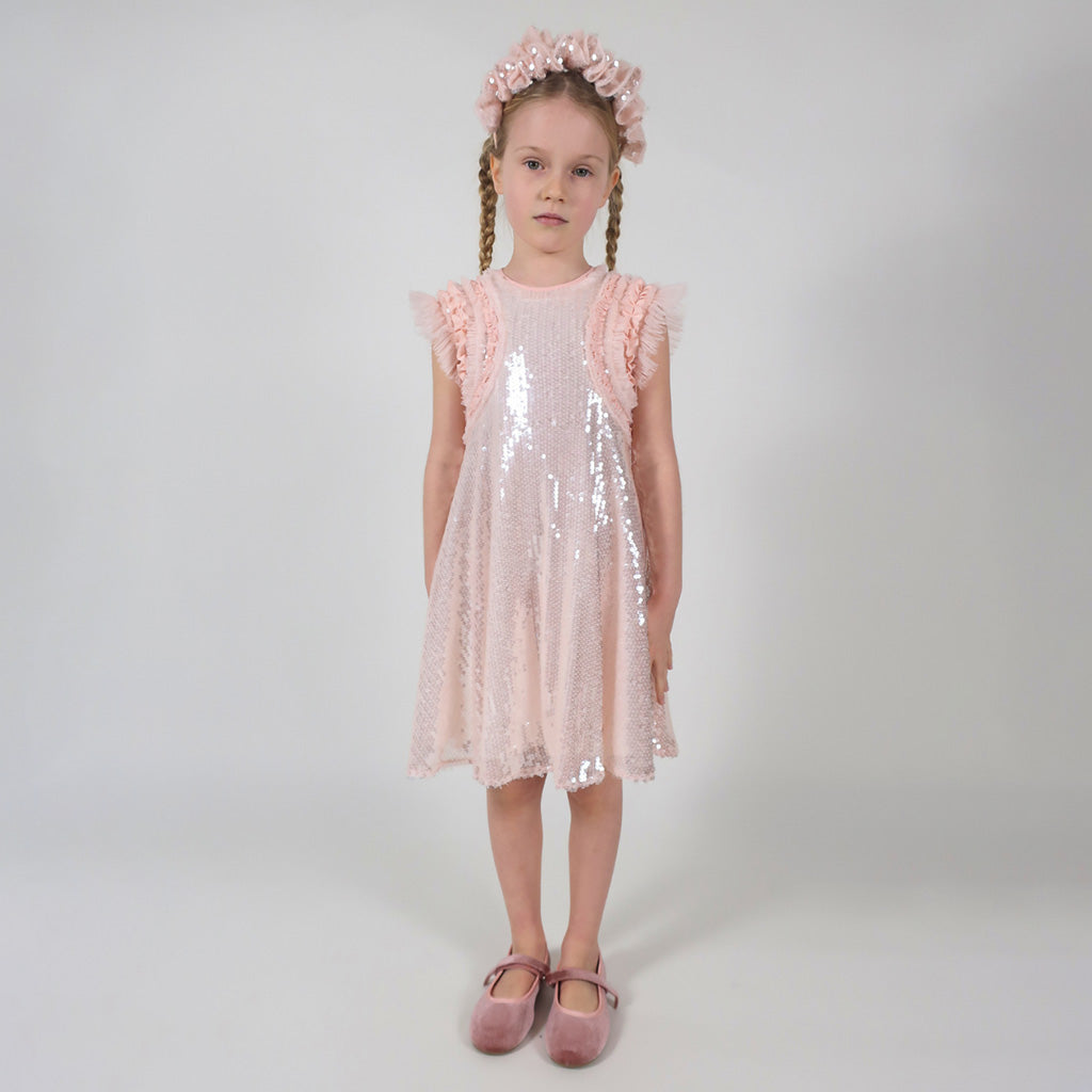 Tia Cibani Kids Child Stella Flounce Headband Pink