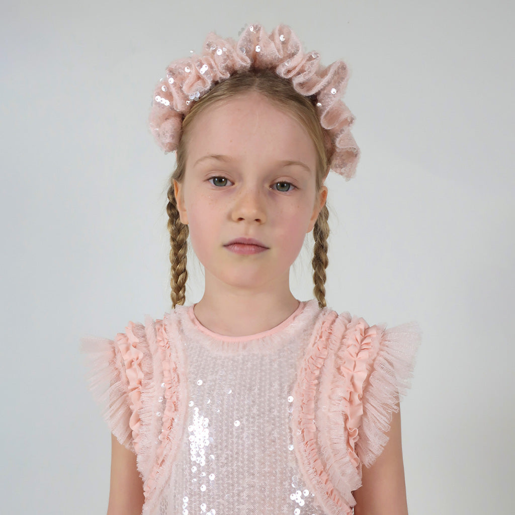 Tia Cibani Kids Child Stella Flounce Headband Pink
