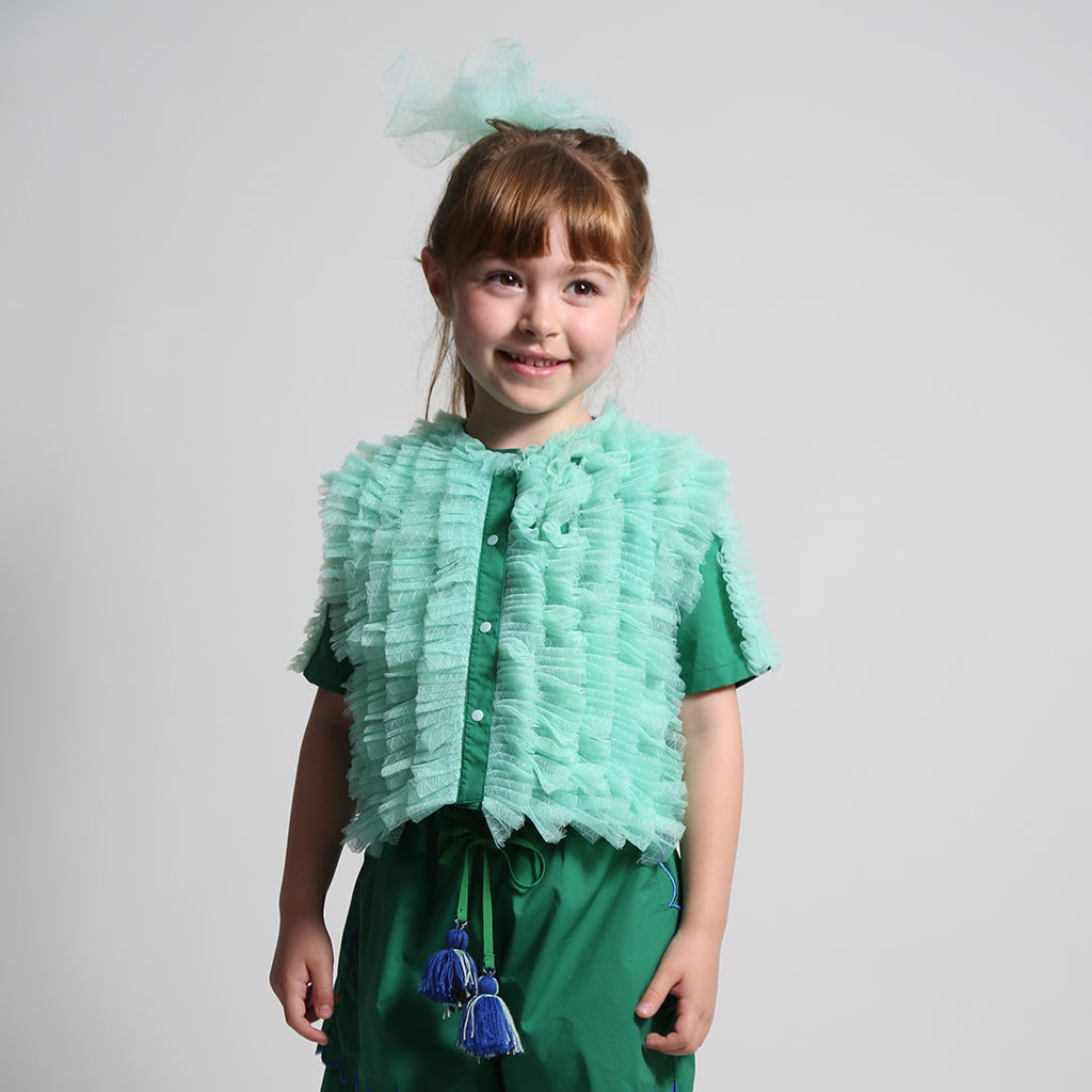 Tia Cibani Kids Margaretha Tulle Hair Tie Cyprus Blue