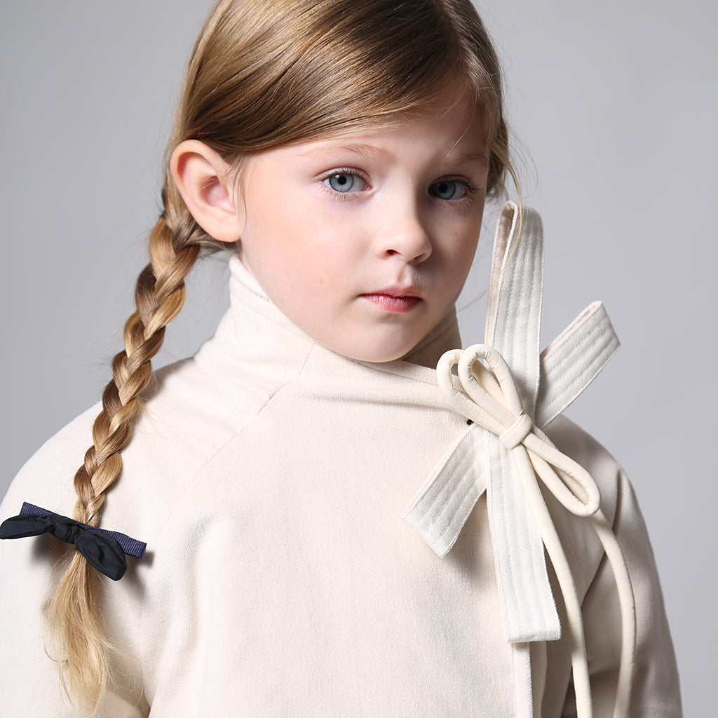 Tia Cibani Kids Set Of Two Estrella Bow Hair Clips Sapphire Navy Blue