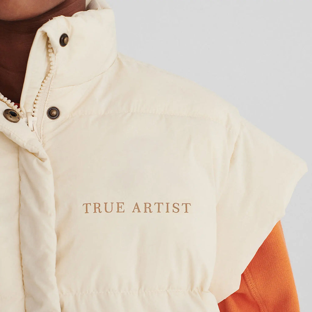 True Artist Child Padded Vest Oatmeal