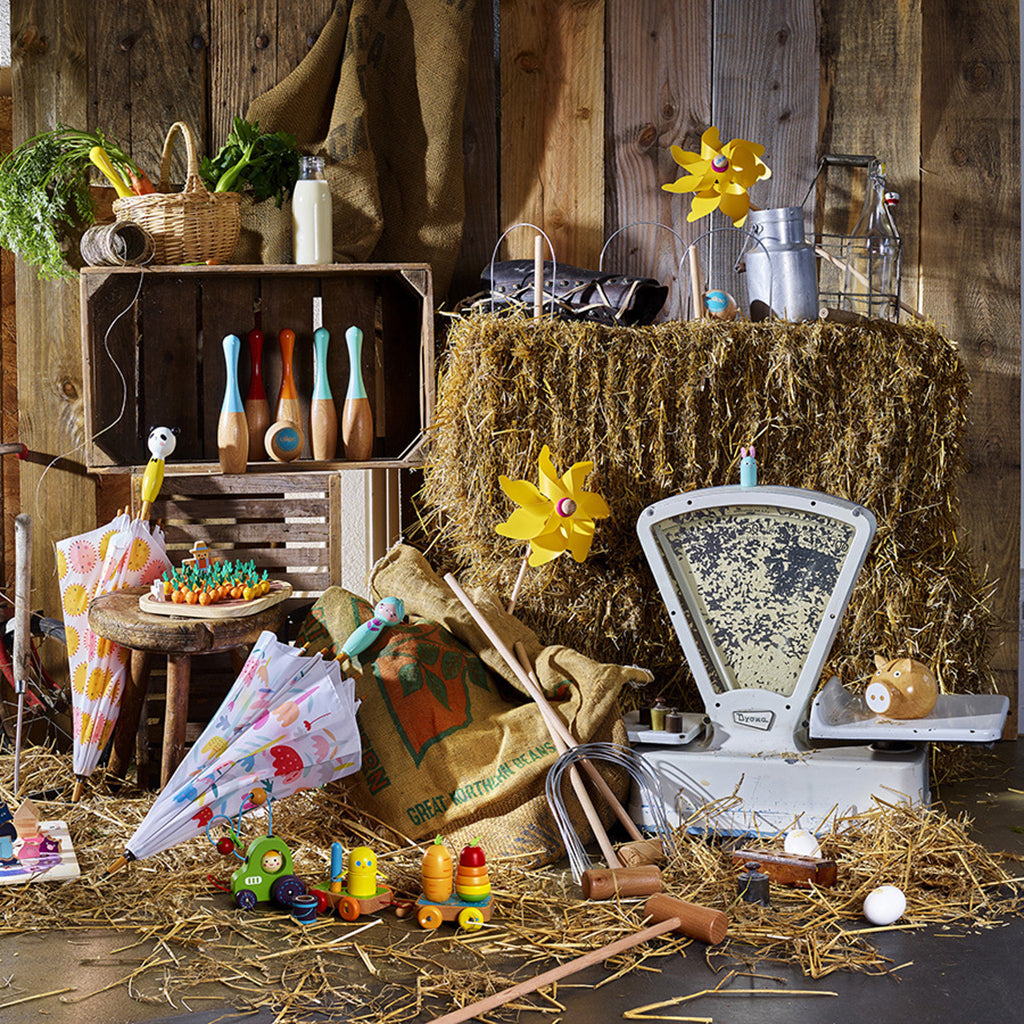 Vilac Wooden Pig Money Box Natural And White