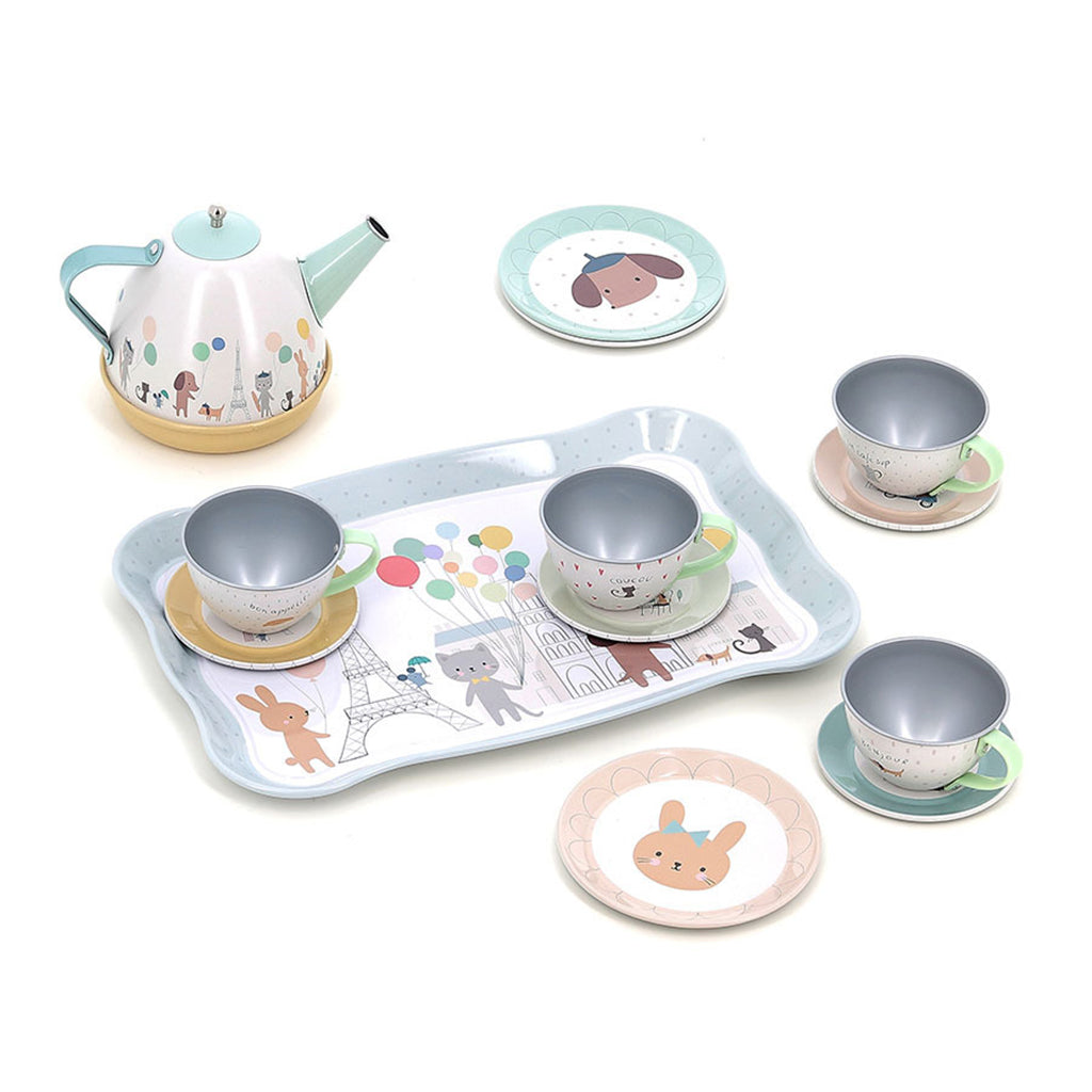 Vilac Nature Musical Tin Tea Set