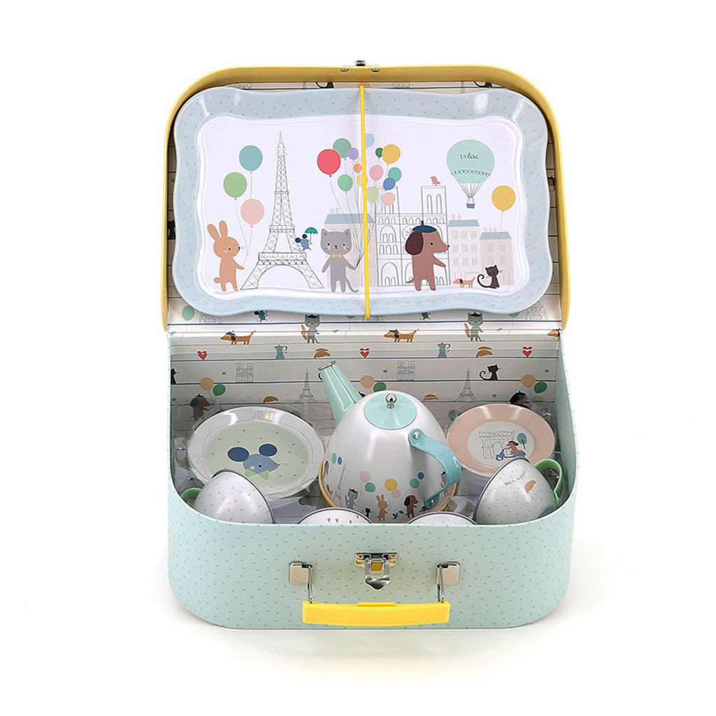 Vilac Nature Musical Tin Tea Set