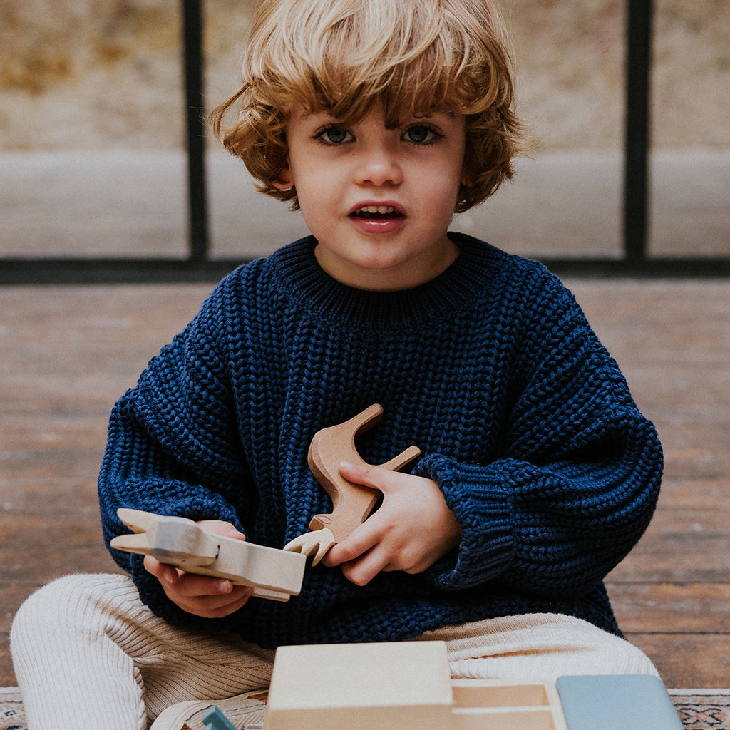 Yuki Kidswear Baby And Child Fine Rib Knitted Leggings Sand Melange Cream