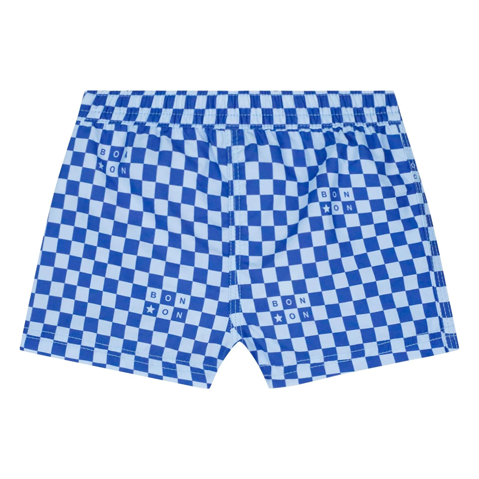 Bonton Baby Boy Locean Swim Shorts Mediterranean Blue Checks