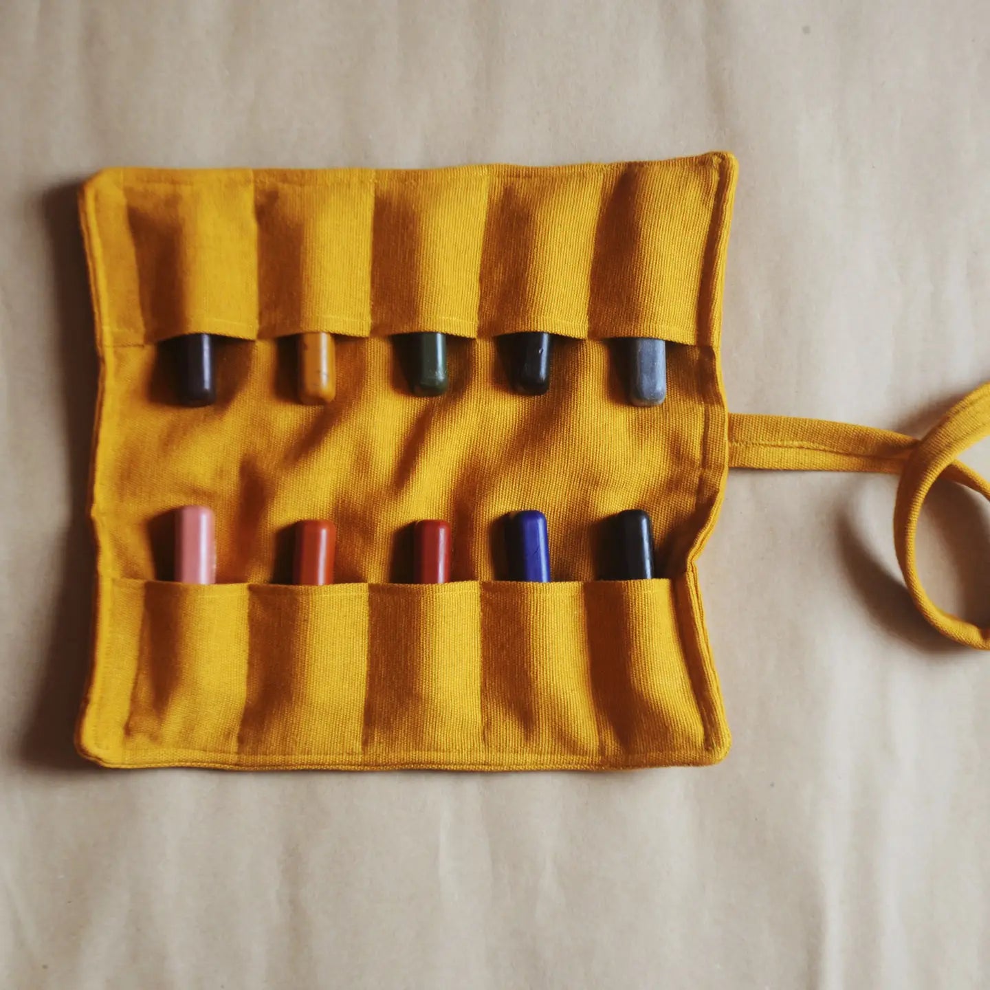 Smilogy Natural Beeswax Crayon Fingers in A Handloom Cotton Roll