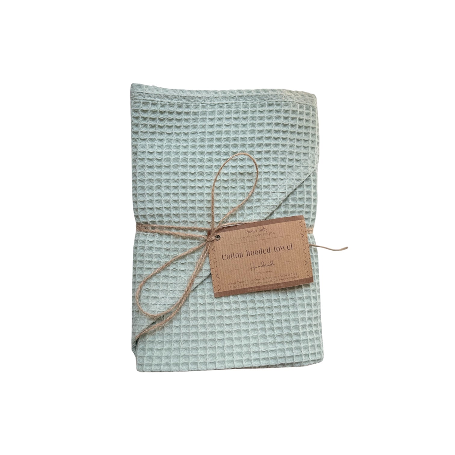 Pastel Baby Cotton Hooded Towel Powder Mint