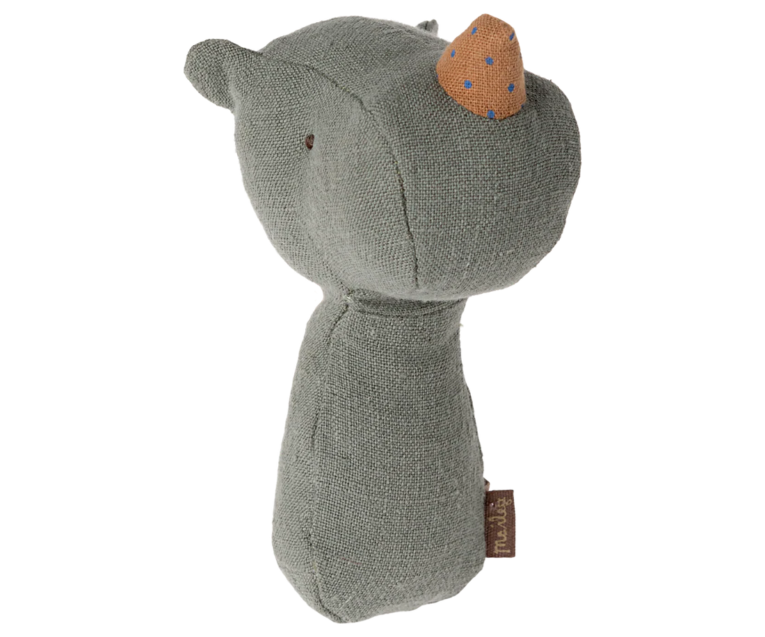 Maileg Toys Lullaby Friends Rhino Rattle Pine