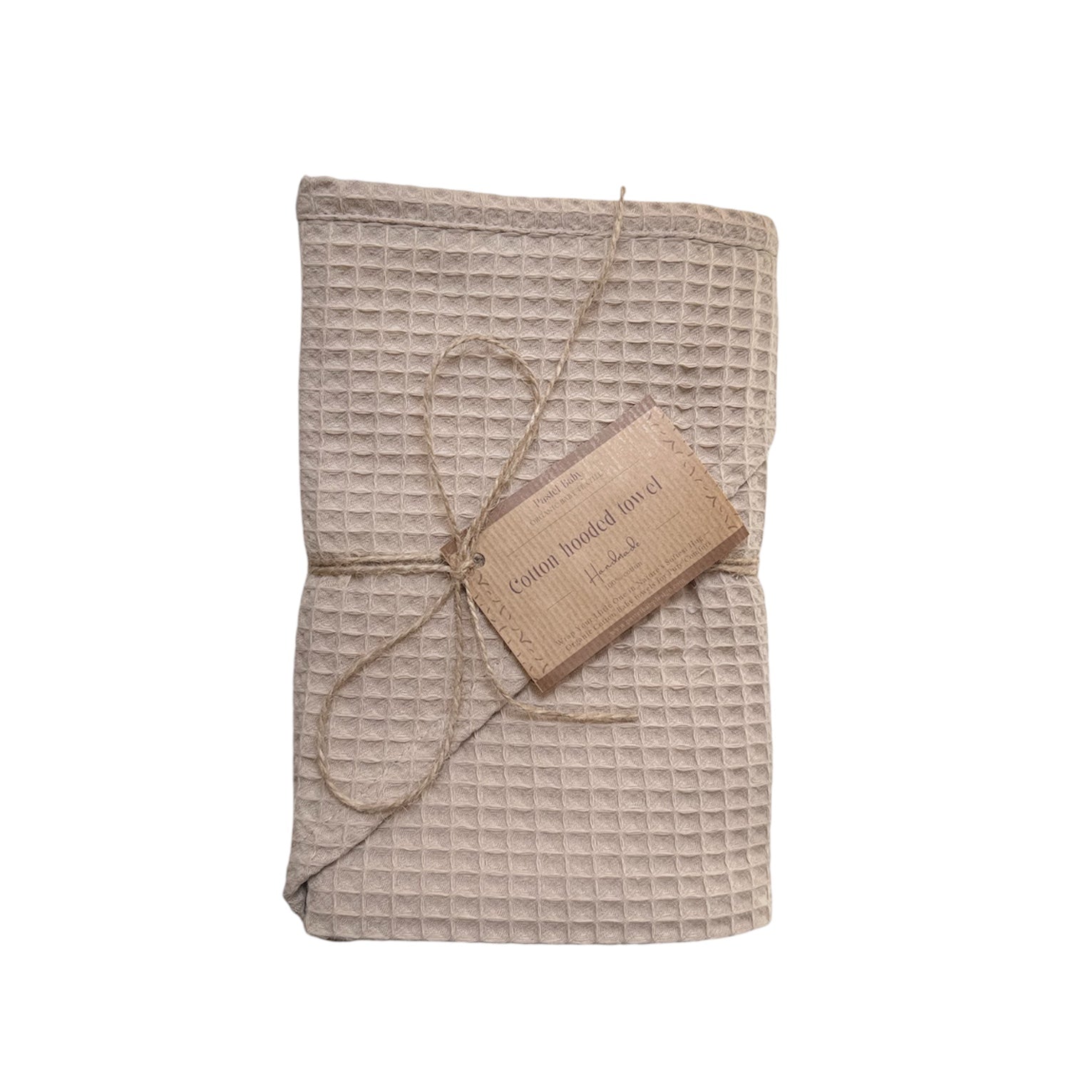 Pastel Baby Cotton Hooded Towel Sand