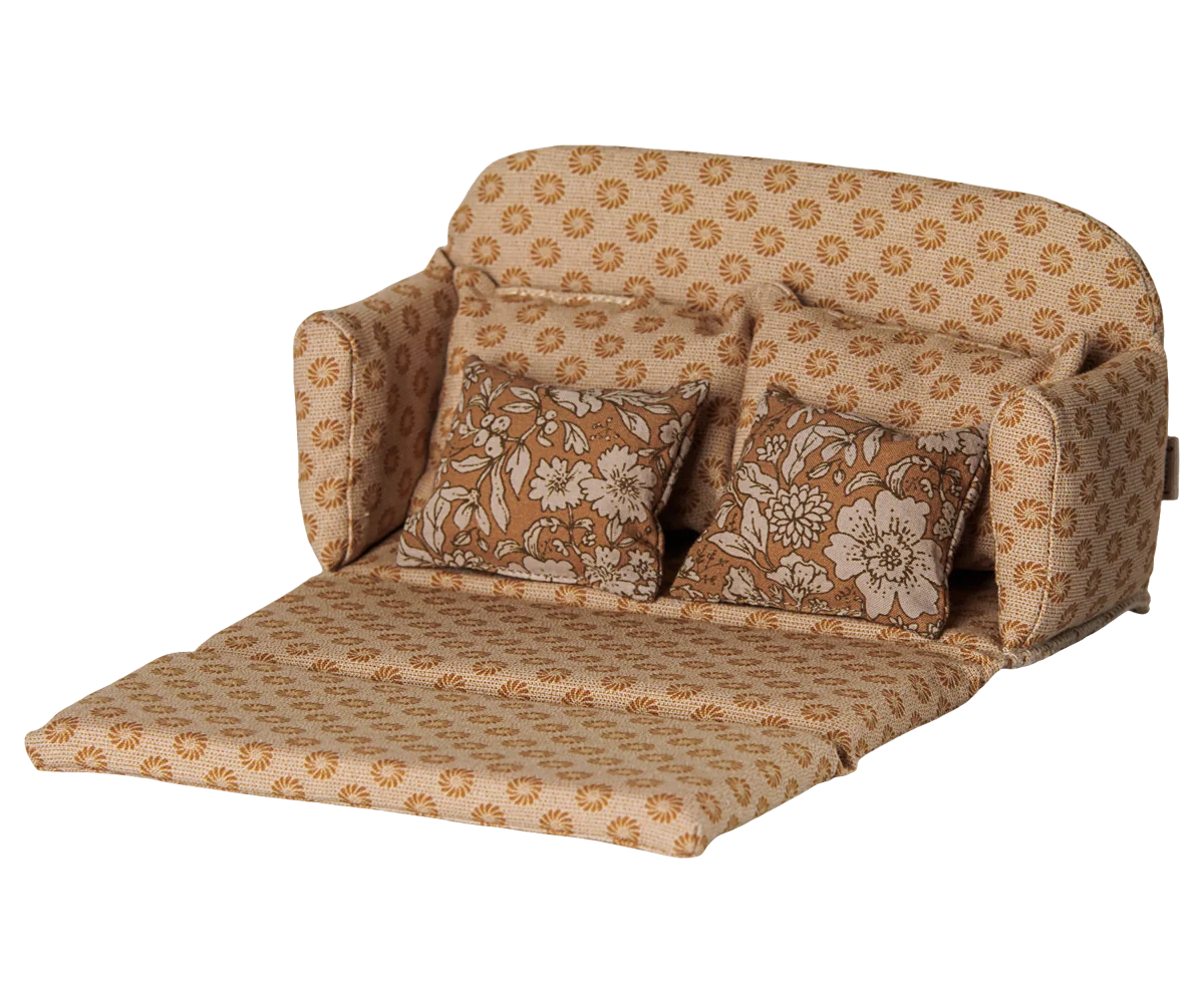 Maileg Toys Mouse Sofa bed, Large - Ocher