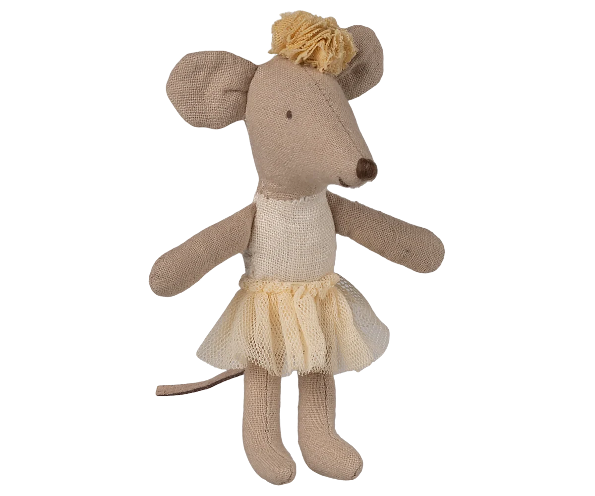 Maileg Toys Mouse Family Little Sister Ballerina - Off White