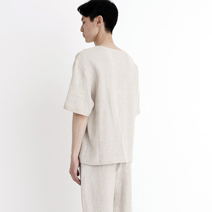 7115 By Szeki Signature Gauze Pocket T-Shirt Oatmeal