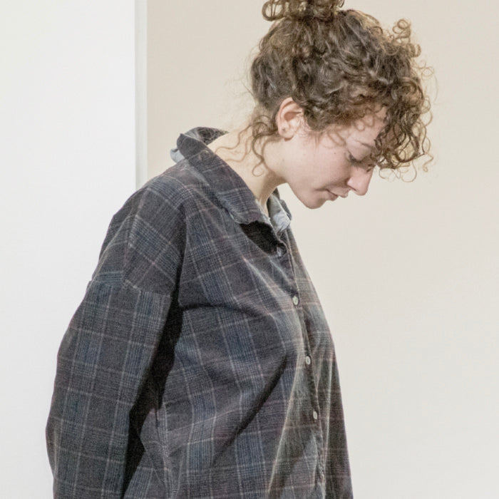 Album Di Famiglia Woman Tartan Velvet Jumpsuit Grey