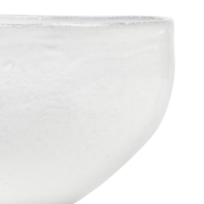 Close up of the milky white glaze.