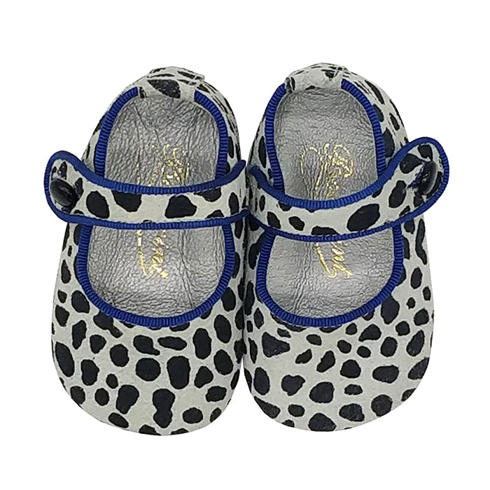Bonpoint Baby Ballet Shoe Black And White Dalmation Print