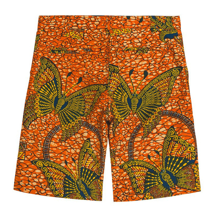 Bonpoint Child Elyas Shorts Orange Dutch Wax Print
