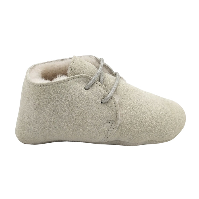 Bonpoint Baby Fur Shoes Chalk White