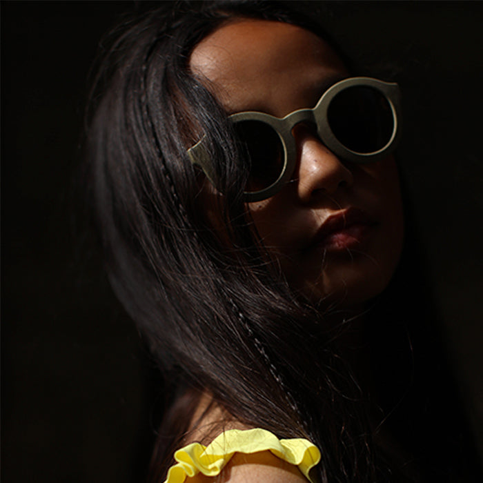 Cream Eyewear Child 01 x The New Society Sunglasses Olive