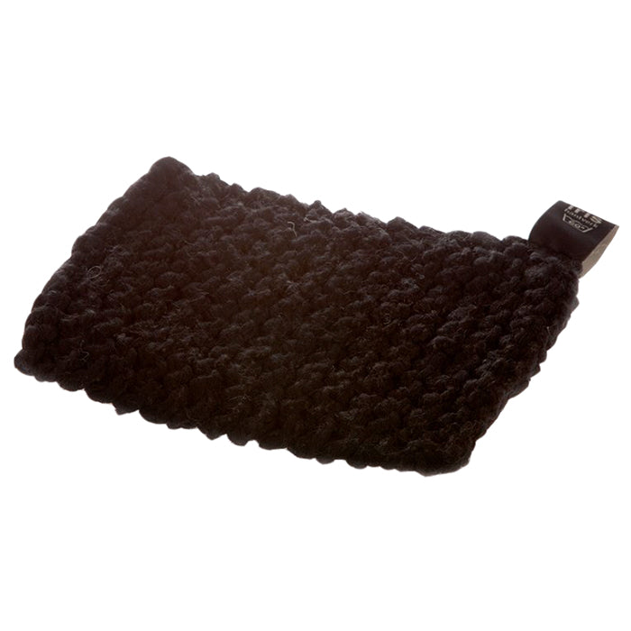 Black knit kettle holder.
