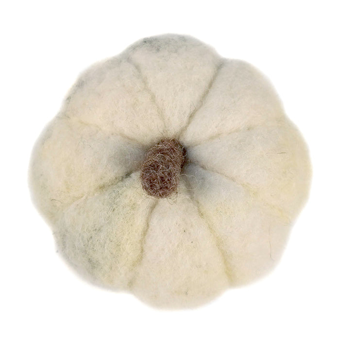 Midos Tail Hand Felted Pumpkin White