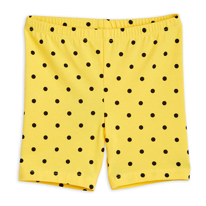 Mini Rodini Child Polka Dot Bike Shorts Yellow