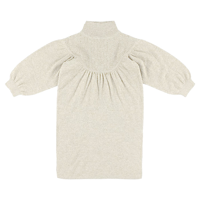 Morley Child Monkey Sweater Dress Noble Mist White