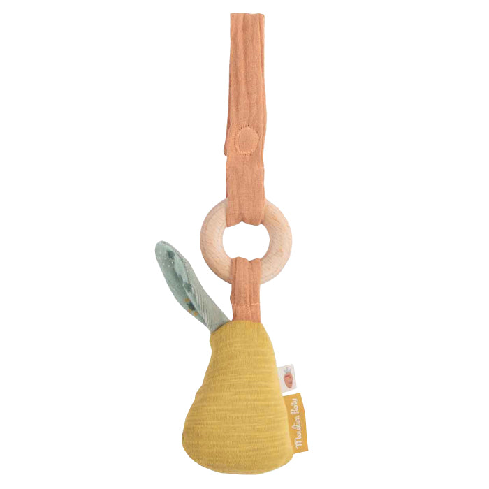 Moulin Roty Trois Petits Lapins Pear Teething Rattle
