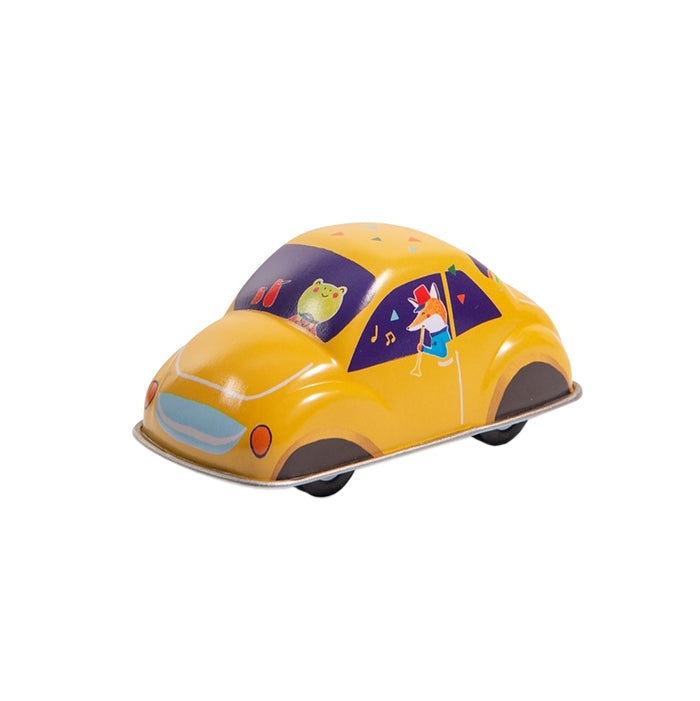 Moulin Roty Les Jouets Metal Friction Car Yellow