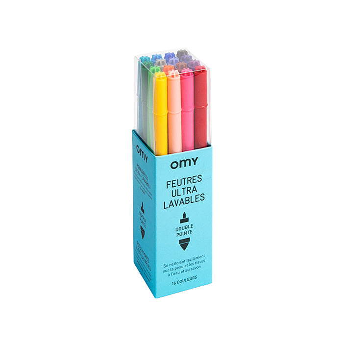 Omy Set Of 16 Ultra-Washable Markers
