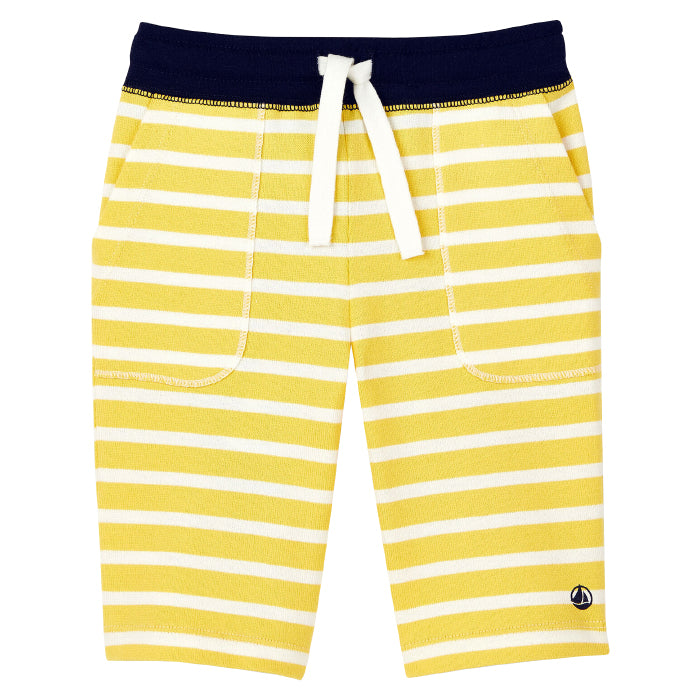 Petit Bateau Child Bermuda Shorts Yellow Stripes