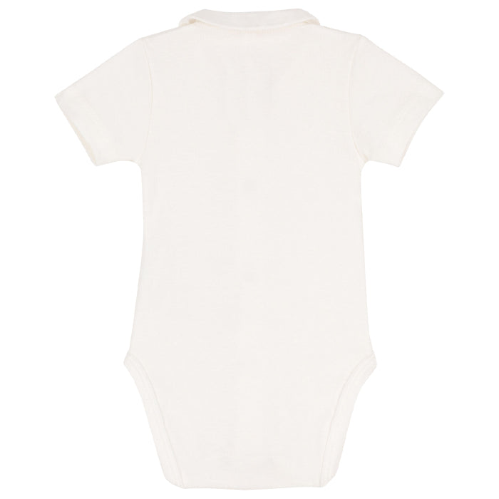 Petit Bateau Baby Peter Pan Collared Bodysuit White
