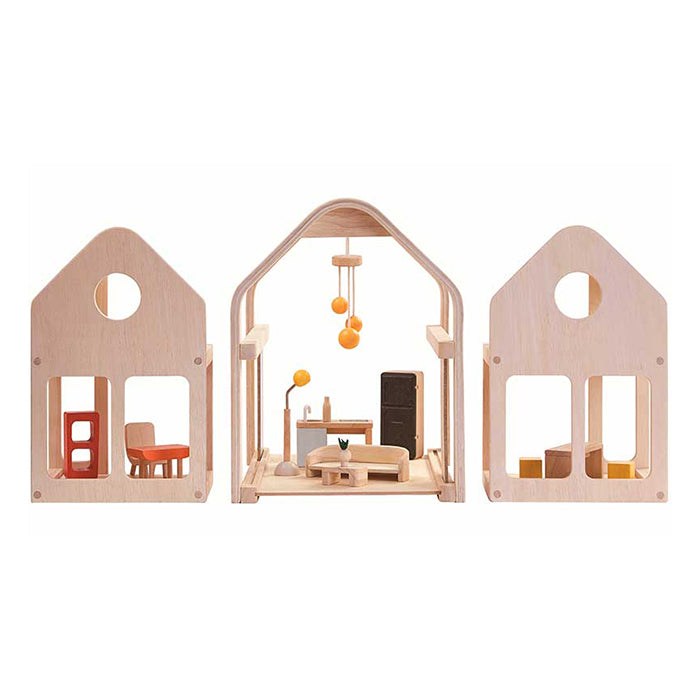 Plan Toys Dollhouse Slide N Go With Furniture