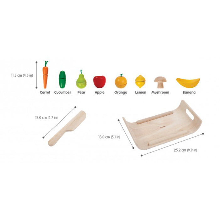 Plan Toys Cutting Fruits And Vegtables With Tray