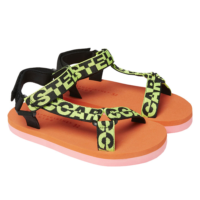 Stella McCartney Child / Adult Logo Tape Sandals Multicolour
