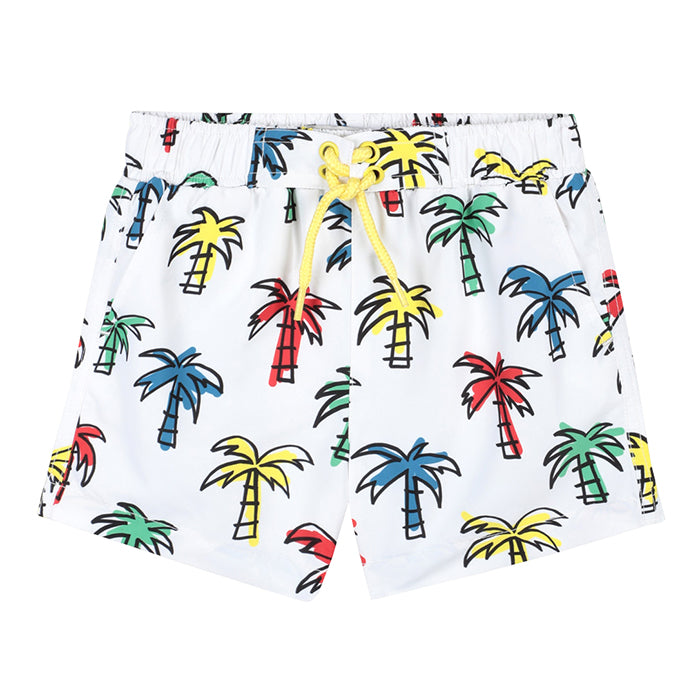 Stella McCartney Baby Swim Shorts With Palm Print Multicolour