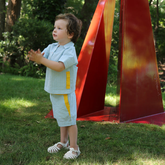 Tia Cibani Kids Child Frank Golf Shorts Waze Mix Blue