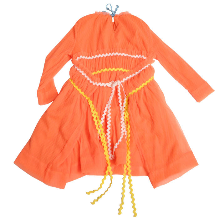 Tia Cibani Kids Child Gracia Tulle Dress Cone Orange