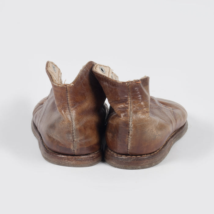 Vintage Baby Leather Boots Brown