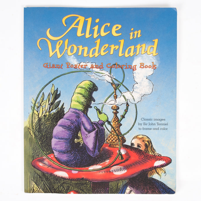 Vintage Alice In Wonderland Giant Poster And Colouring Book