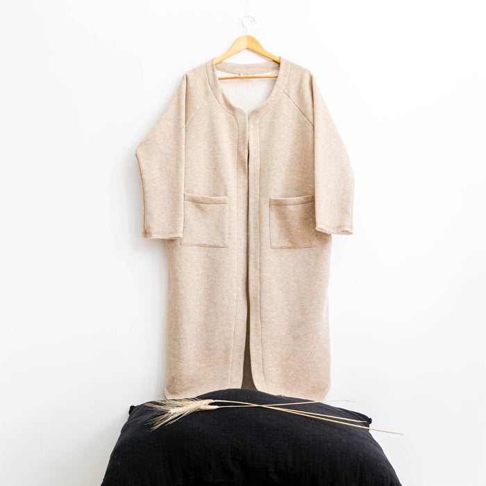 Woman By ADVICE Article Four Fleece Duster Robe Winter Wheat