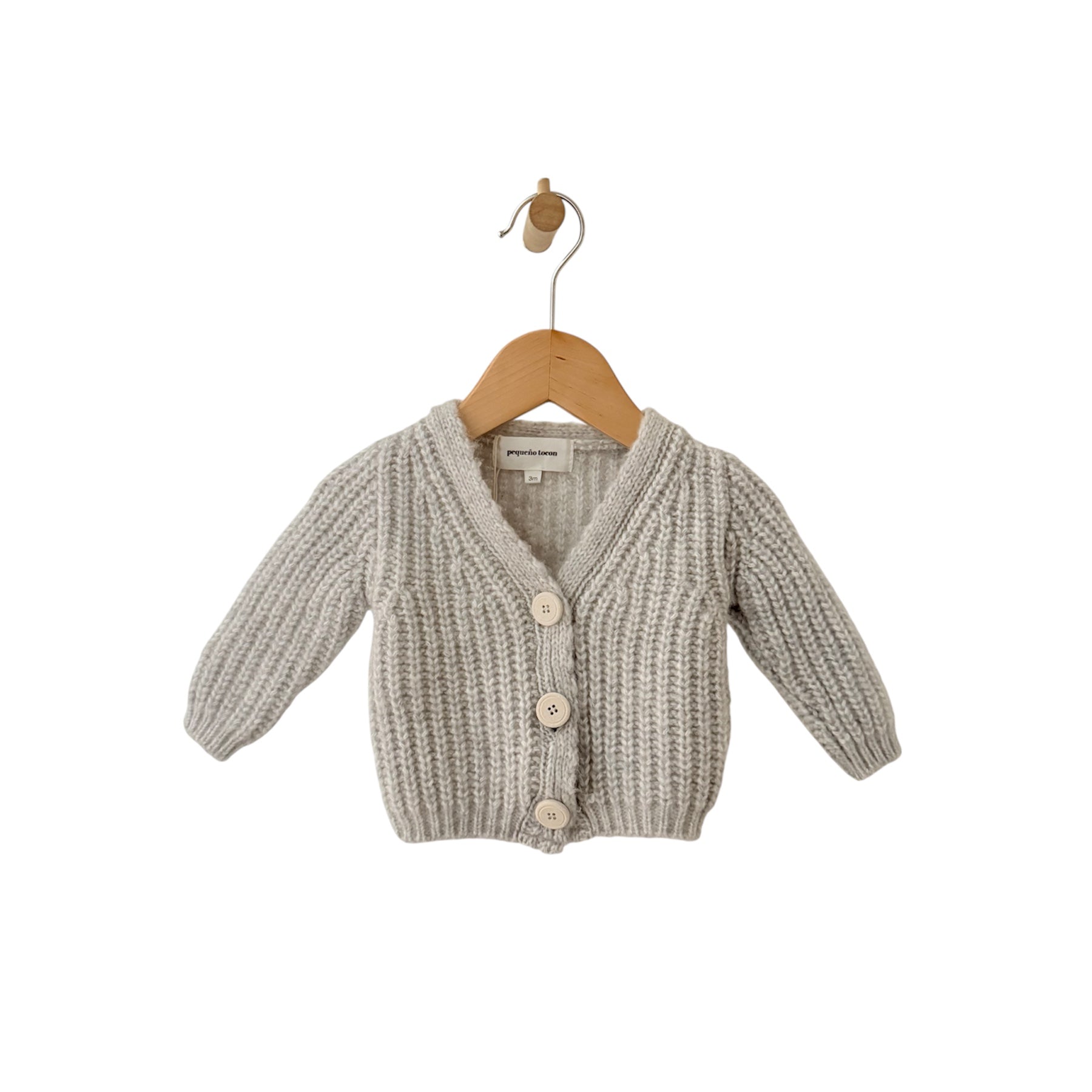Pequeno Tocon Baby Orient Cardigan Grey