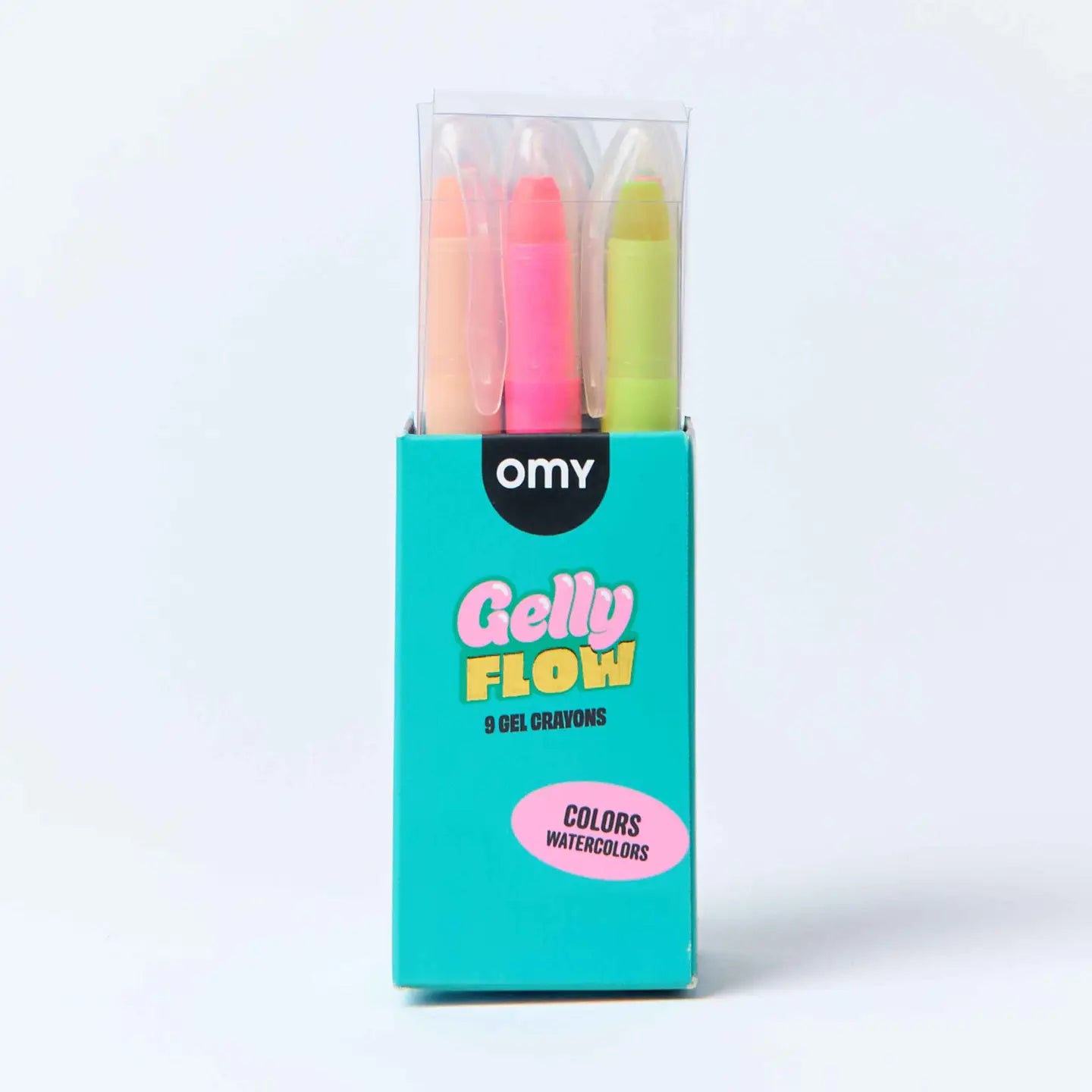 Omy Set Of 9 Gel Crayons Gelly Flow