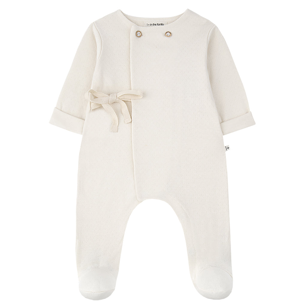 1+ In The Family Baby Baptiste Jumpsuit Ecru Cream